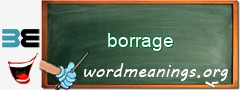 WordMeaning blackboard for borrage